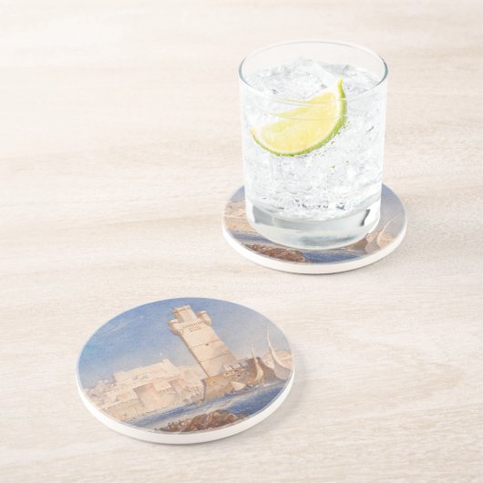 Dessous De Verre En Grès William Turner Rhodes (Côté)