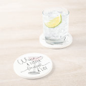 Dessous De Verre En Grès Wine a Little Laugh a Lot Sandstone Coaster (Côté)
