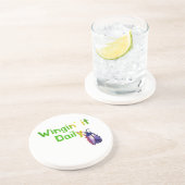 Dessous De Verre En Grès Wingin It Daily Funny Bug Humor (Côté)