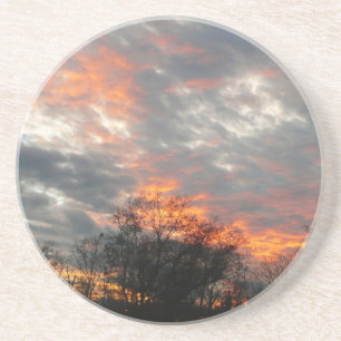 Dessous De Verre En Grès Winter Sunset Nature Paysage Photographie