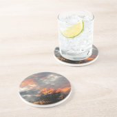 Dessous De Verre En Grès Winter Sunset Nature Paysage Photographie (Côté)