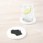Dessous De Verre En Grès Wisconsin en noir (Côté)