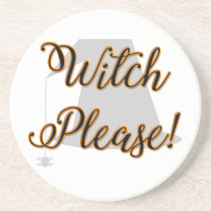 Dessous De Verre En Grès witch please funny halloween with hat
