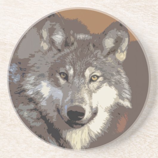 Dessous De Verre En Grès Wolf 026 (Devant)