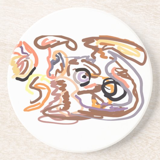 Dessous De Verre En Grès Wolf Automne gratuit (Devant)