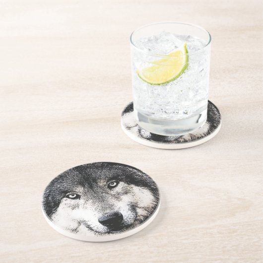 Dessous De Verre En Grès Wolf Eyes (Côté)