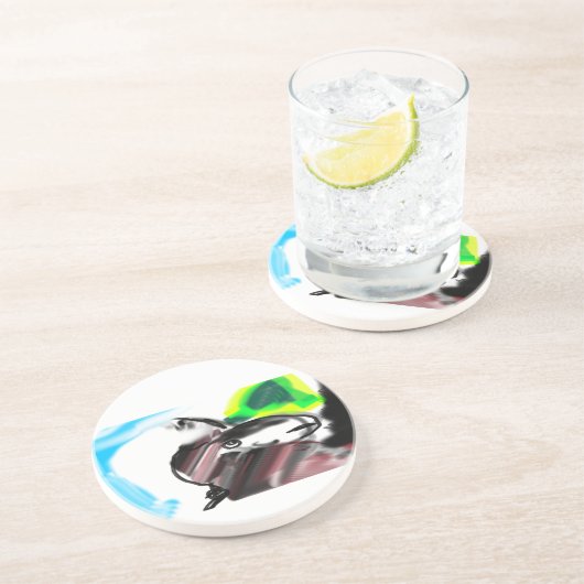 Dessous De Verre En Grès Wolf kind forest (Côté)