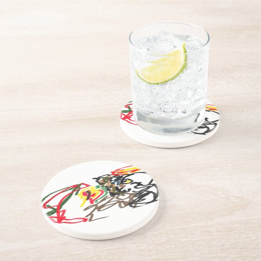 Dessous De Verre En Grès Wolf set Automne (Côté)