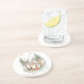 Dessous De Verre En Grès Woodland Watercolor Animals (Côté)