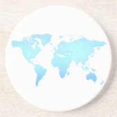 Dessous De Verre En Grès World Map (Devant)
