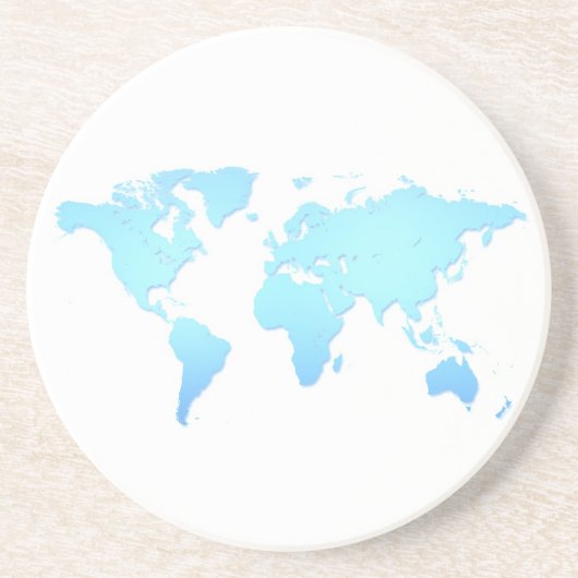 Dessous De Verre En Grès World Map (Devant)