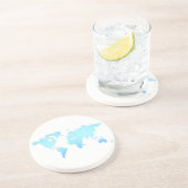 Dessous De Verre En Grès World Map (Côté)