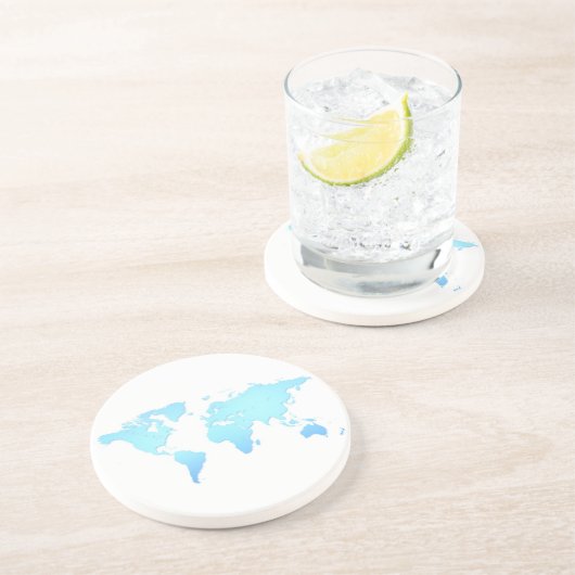 Dessous De Verre En Grès World Map (Côté)