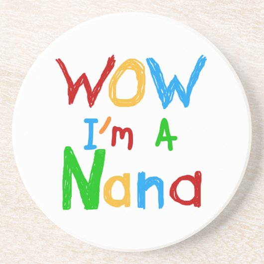 Dessous De Verre En Grès WOW Je suis un T-shirts et cadeaux Nana (Devant)