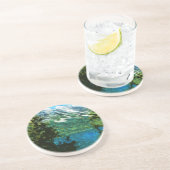 Dessous De Verre En Grès Wyoming Grand Teton Mountains Abstrait (Côté)