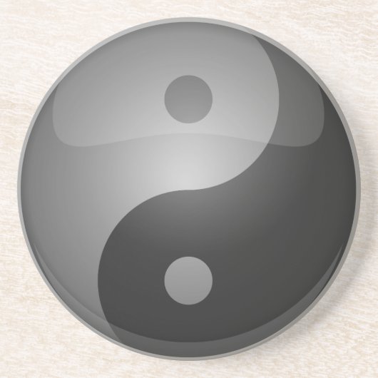 Dessous De Verre En Grès Xian de Yin yang (Devant)