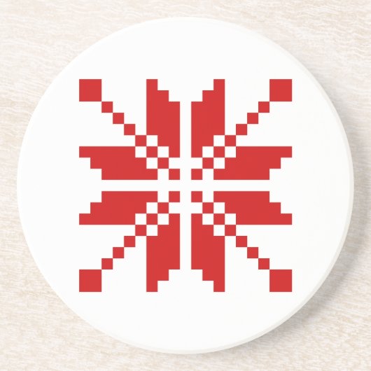 Dessous De Verre En Grès Xmas Snowflake Christmas Pattern (Devant)