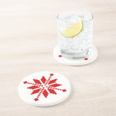 Dessous De Verre En Grès Xmas Snowflake Christmas Pattern (Côté)