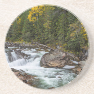 Dessous De Verre En Grès Yaak tombe en automne dans le Kootenai National