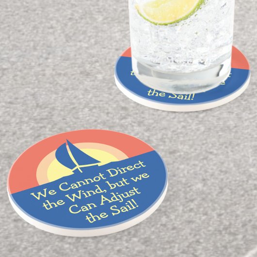 Dessous De Verre En Grès Yacht Racing Voile Avec Coucher De Soleil