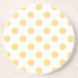 Dessous De Verre En Grès Yellow polkadots<br><div class="desc">Yellow polkadots on white background</div>