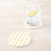 Dessous De Verre En Grès Yellow polkadots (Côté)