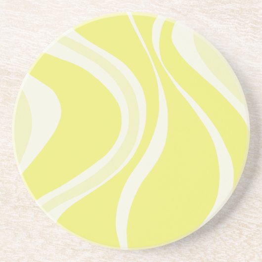 Dessous De Verre En Grès Yellow Waves Coaster (Devant)