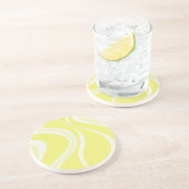 Dessous De Verre En Grès Yellow Waves Coaster (Côté)