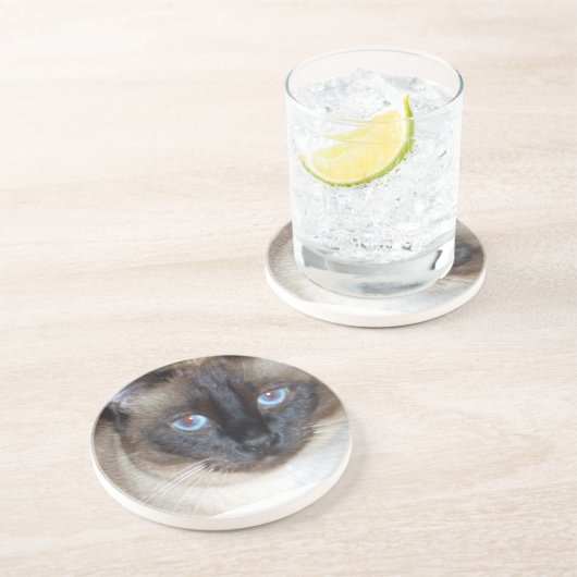 Dessous De Verre En Grès Yeux bleus (Côté)