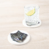 Dessous De Verre En Grès Yeux de loup gris (Côté)