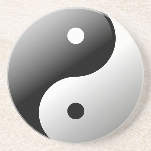 Dessous De Verre En Grès Yin Yang (Devant)