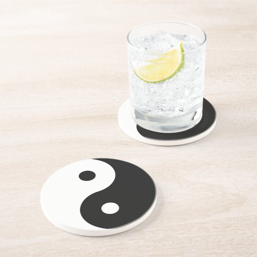 Dessous De Verre En Grès Yin Yang (Côté)