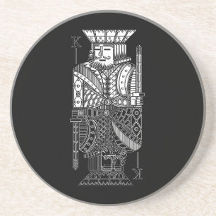 Dessous De Verre En Grès Ying Yang King