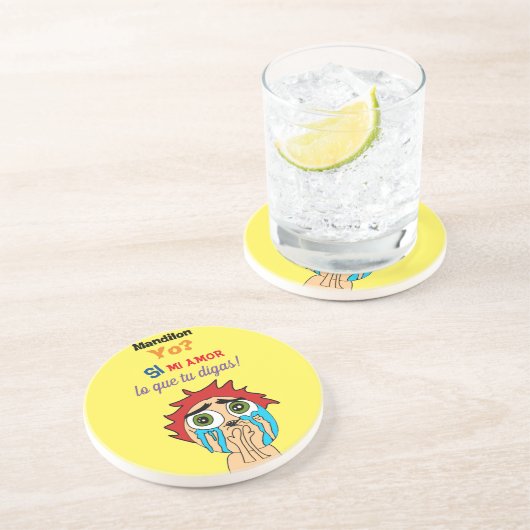 Dessous De Verre En Grès yo mandilon ? (Côté)