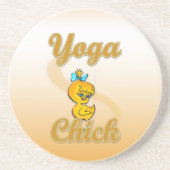 Dessous De Verre En Grès Yoga chick (Devant)