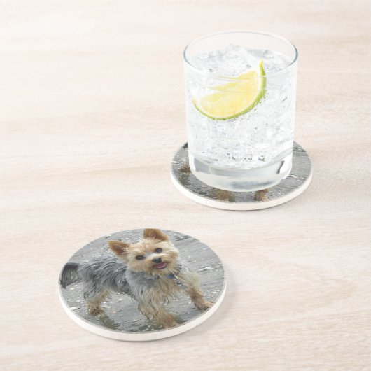 Dessous De Verre En Grès Yorkie (Côté)