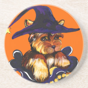 DESSOUS DE VERRE EN GRÈS YORKIE POO