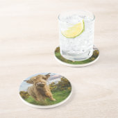 Dessous De Verre En Grès Young Highland Cow (Côté)