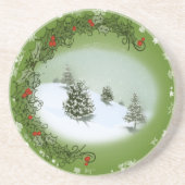 Dessous De Verre En Grès Yuletide Joy - Beverage Coaster (scène) (Devant)