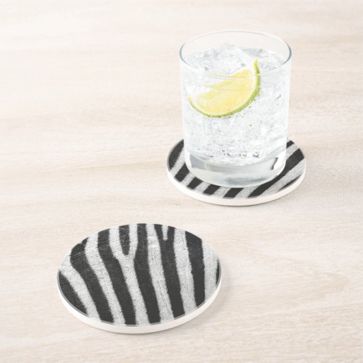 Dessous De Verre En Grès Zebra Camo Motif (Côté)