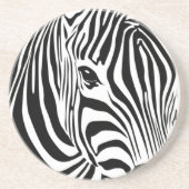 Dessous De Verre En Grès Zebra Head (Devant)