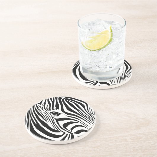 Dessous De Verre En Grès Zebra Head (Côté)