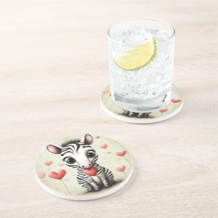 Dessous De Verre En Grès Zebra Love 1