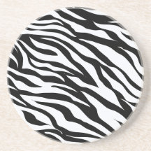 Zebra noir et blanc Motif de boissons