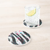 Dessous De Verre En Grès Zèbre (Côté)