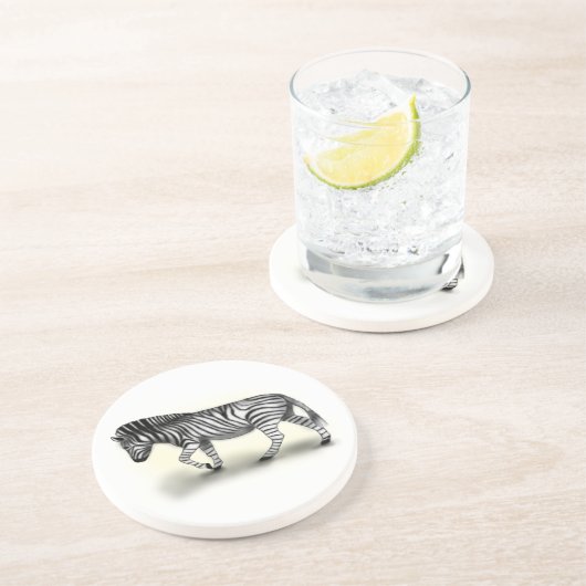 Dessous De Verre En Grès "Zèbre" (Côté)