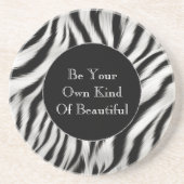 Dessous De Verre En Grès Zèbre noir et blanc Imprimer Safari animal (Devant)