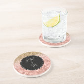 Dessous De Verre En Grès Zèbre rose chic Imprimer Glitz (Côté)