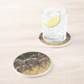 Dessous De Verre En Grès Zèbres en mouvement : Un voyage de mille milles (Côté)