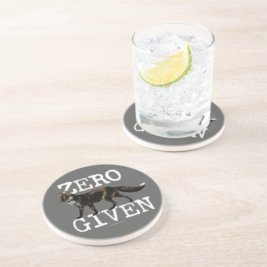 Dessous De Verre En Grès Zéro (Fox) donné (Côté)